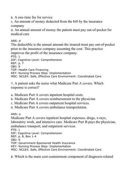 TEST BANK Medical-Surgical Nursing: Concepts and Practice, 5th Edition By Stromberg